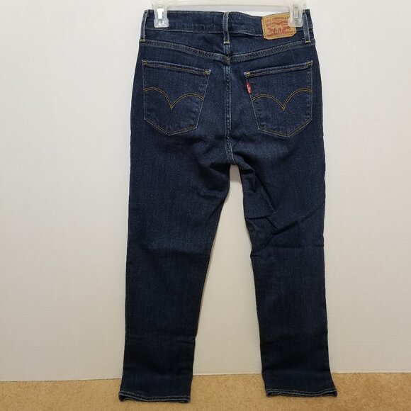Levi's jeans 27 724 High Rise Straight Crop denim whiskered 58825-0055 - Picture 2 of 15